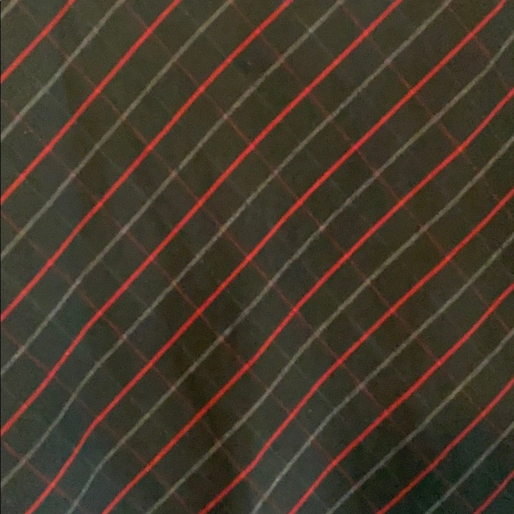 Black, Grey & Red Skirt with Faux Leather Trim